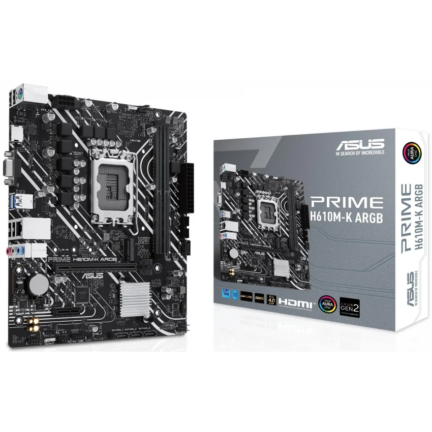 ASUS PRIME H610M-K ARGB Intel H610 LGA1700 DDR5 Anakart