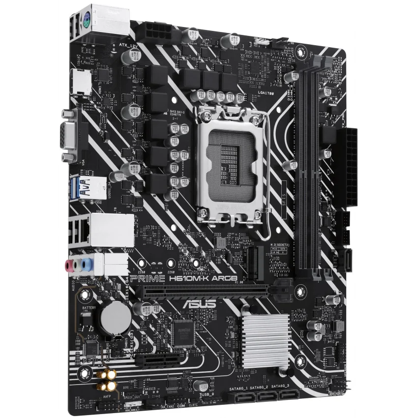 ASUS PRIME H610M-K ARGB Intel H610 LGA1700 DDR5 Anakart