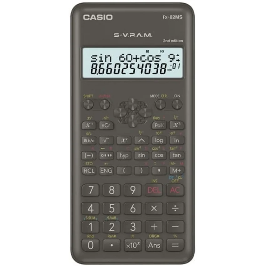 Casio FX-82MS-2 2. Versiyon Bilimsel Hesap Makinesi - Siyah