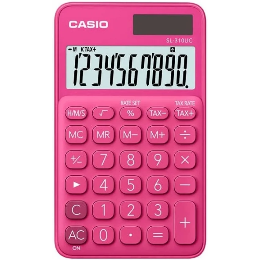 Casio SL-310UC-RD Cep Tipi Hesap Makinesi - Koyu Pembe