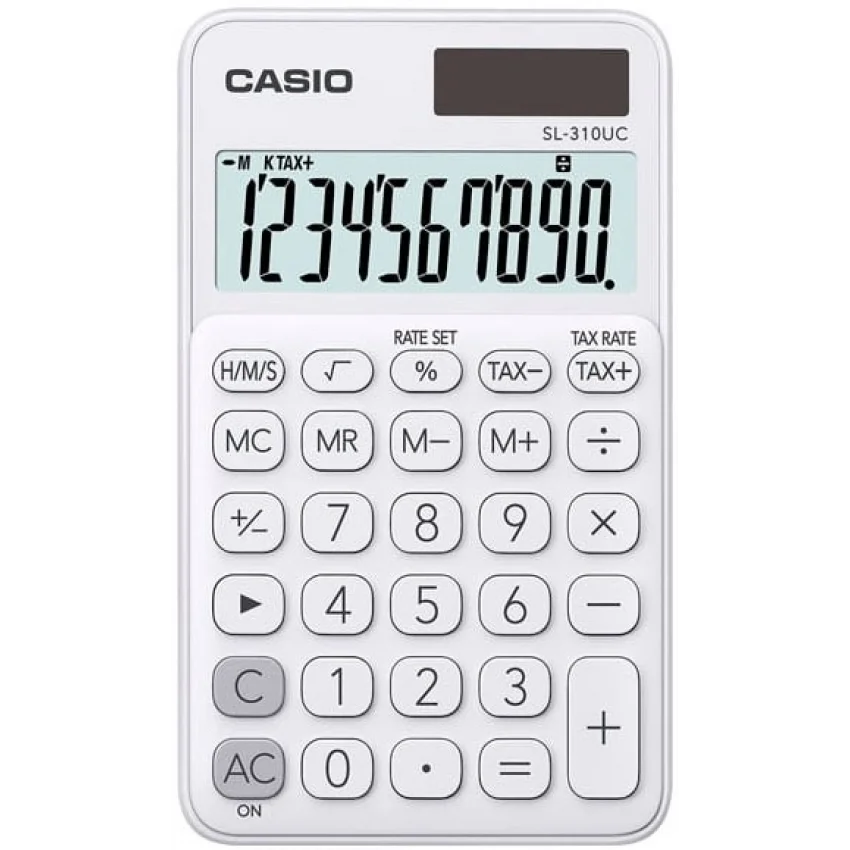 Casio SL-310UC-WE Cep Tipi Hesap Makinesi - Beyaz