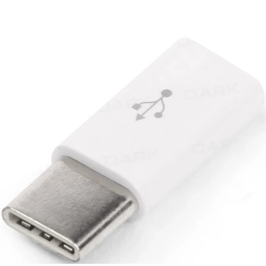 Dark Type C Erkek Micro USB Dişi Dönüştürücü Beyaz | DK-AC-U31XMICROW