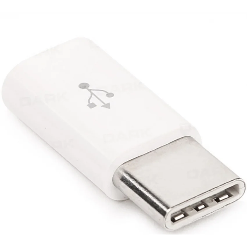 Dark Type C Erkek Micro USB Dişi Dönüştürücü Beyaz | DK-AC-U31XMICROW