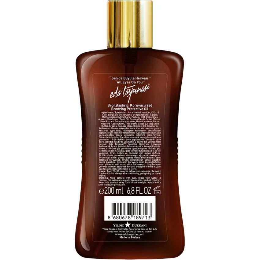 Eda Taşpınar Bronzlaştırıcı & Koruyucu Yağ SPF 15 - 200 ml