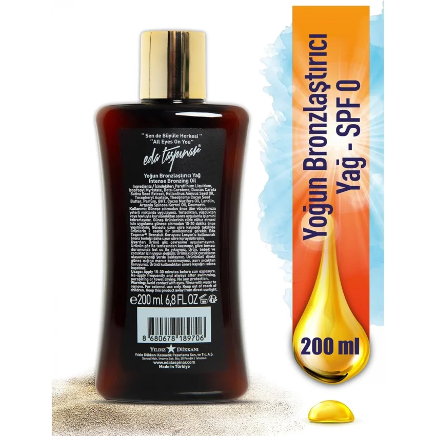 Eda Taşpınar Yoğun Bronzlaştırıcı Yağ SPF 0 - 200 ml