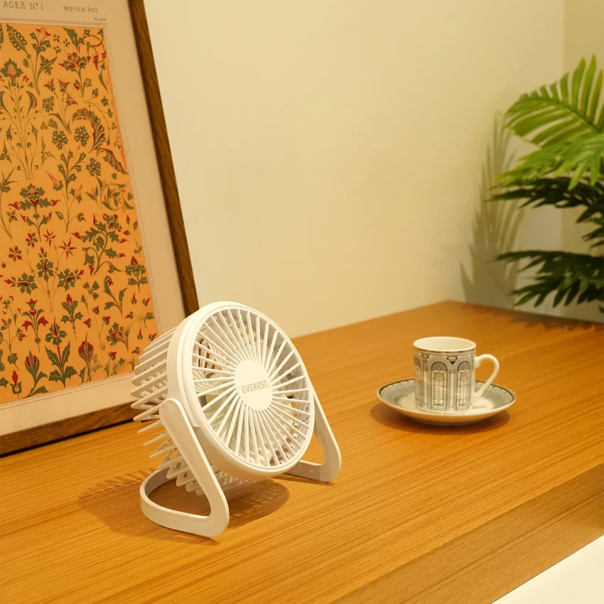 Everest Masaüstü Usb Fan Vantilatör Beyaz EFN-505