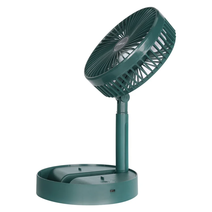 Everest Masaüstü Usb Fan Vantilatör, Şarj Edilebilir 800 mah, Yeşil EFN-605