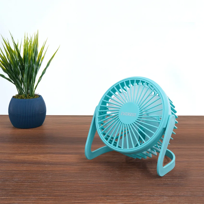 Everest Masaüstü Usb Fan Vantilatör Turkuaz EFN-505