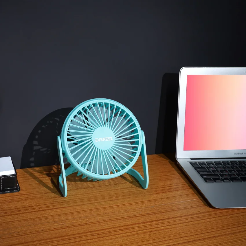 Everest Masaüstü Usb Fan Vantilatör Turkuaz EFN-505
