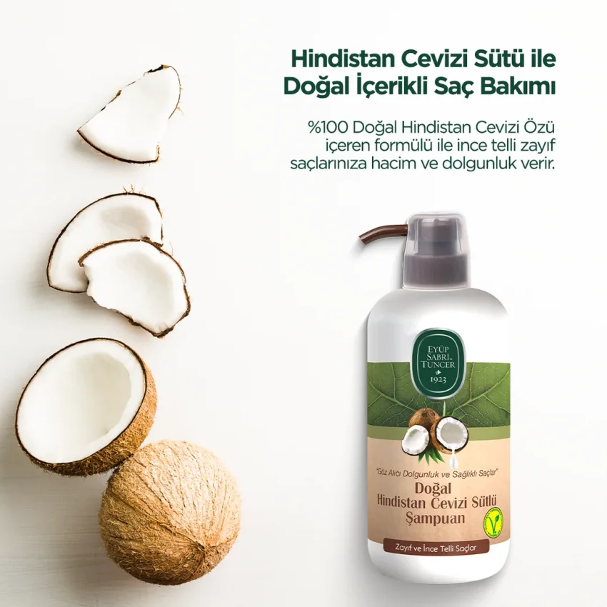 Eyüp Sabri Tuncer Doğal Hindistan Cevizi Sütlü Şampuan 600 ml