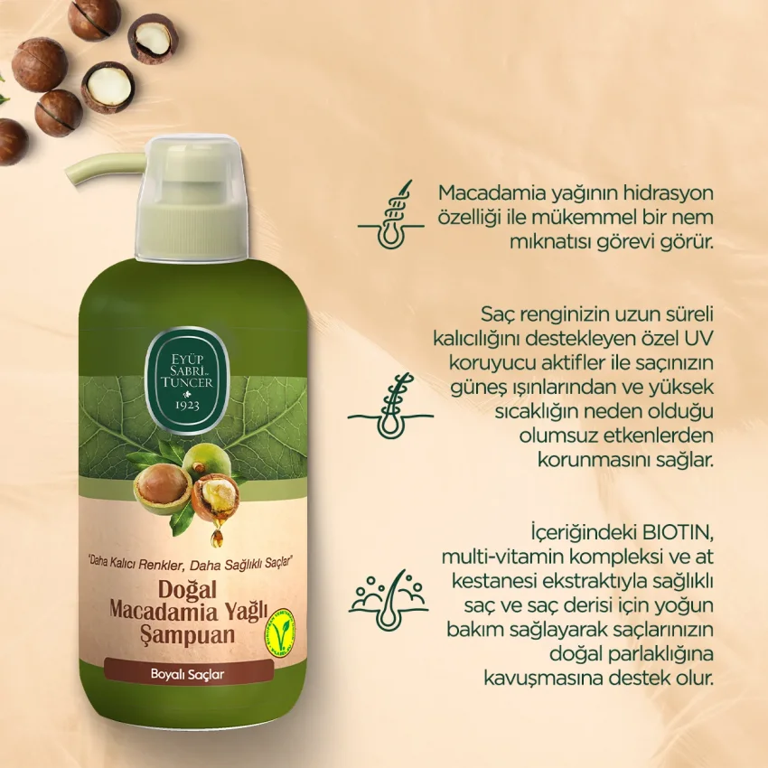Eyüp Sabri Tuncer Doğal Macadamia Yağlı Şampuan 600 ml