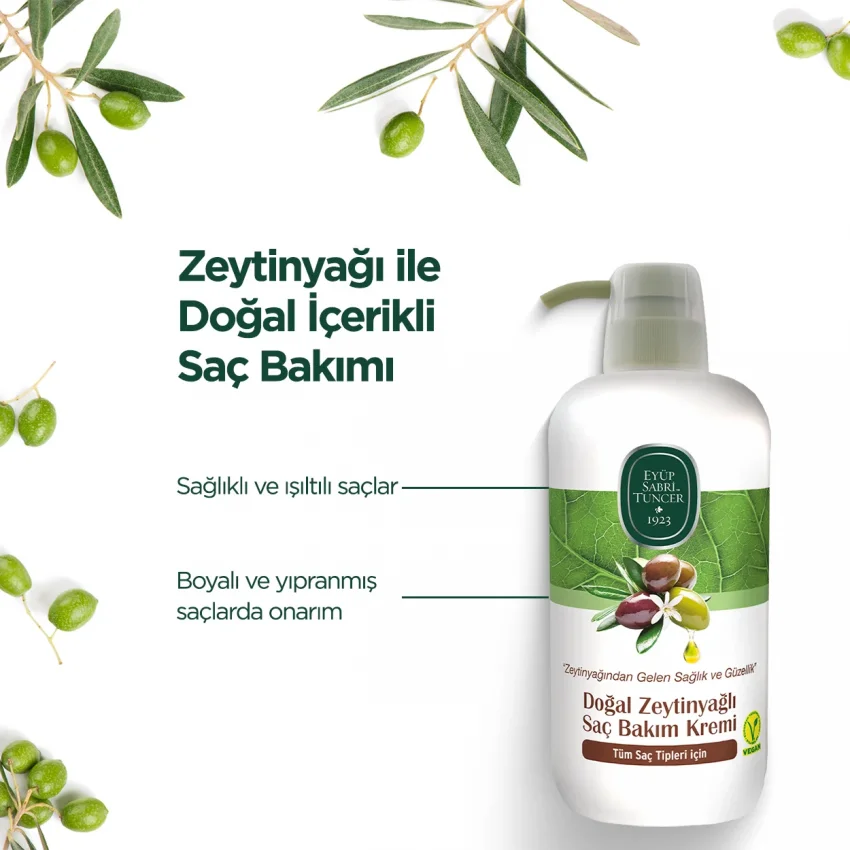 Eyüp Sabri Tuncer Doğal Zeytinyağlı Saç Bakım Kremi 600 ml