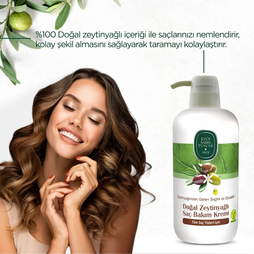 Eyüp Sabri Tuncer Doğal Zeytinyağlı Saç Bakım Kremi 600 ml