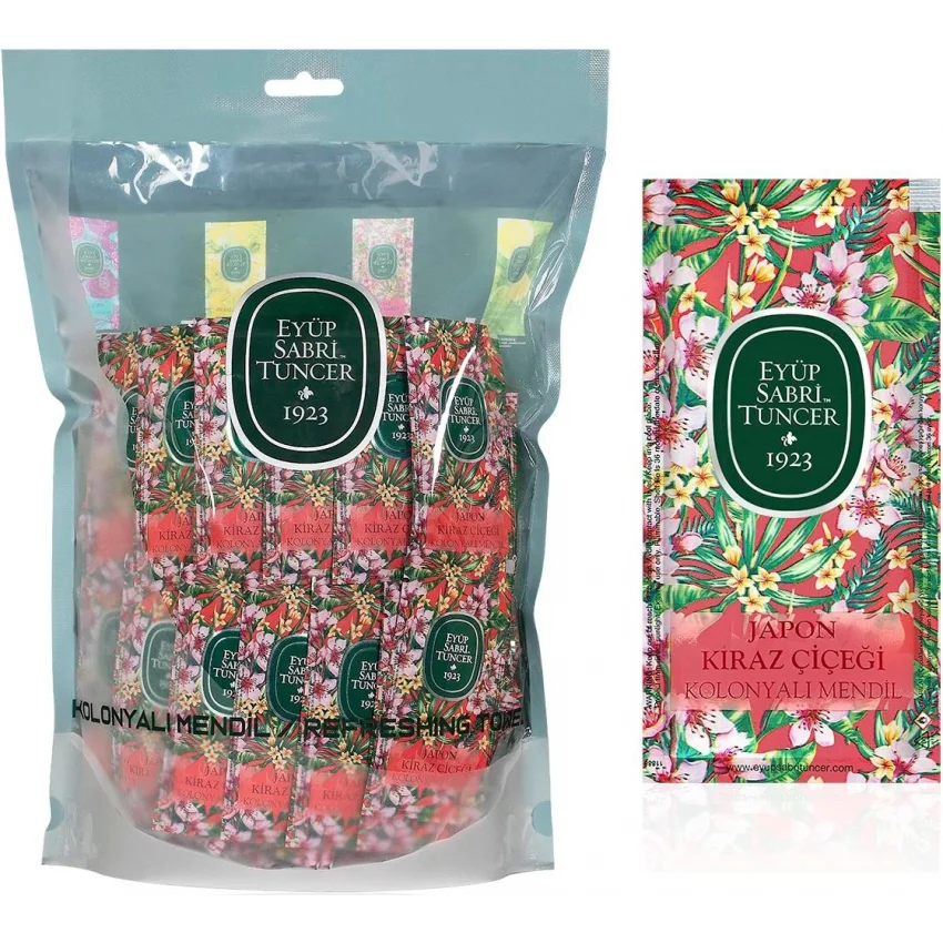 Eyüp Sabri Tuncer Japon Kiraz Çiçeği Kolonyalı Islak Mendil, Küçük Boy, 150li