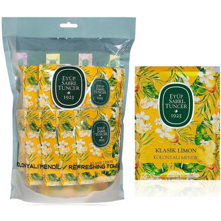 Eyüp Sabri Tuncer Klasik Limon Kolonyalı Islak Mendil, Büyük Boy, 50li