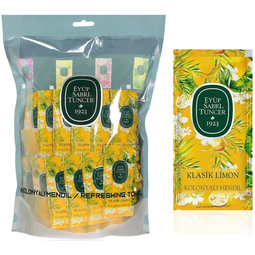 Eyüp Sabri Tuncer Klasik Limon Kolonyalı Islak Mendil, Küçük Boy, 150li