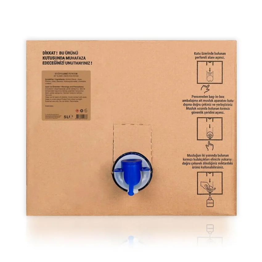 Eyüp Sabri Tuncer Klasik Limon Kolonyası, Bag In Box, 5 lt