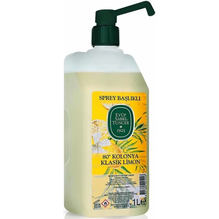 Eyüp Sabri Tuncer Klasik Limon Kolonyası, Sprey Başlıklı, 1 lt