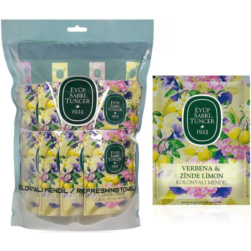 Eyüp Sabri Tuncer Verbena & Zinde Limon Kolonyalı Islak Mendil, Büyük Boy, 50li