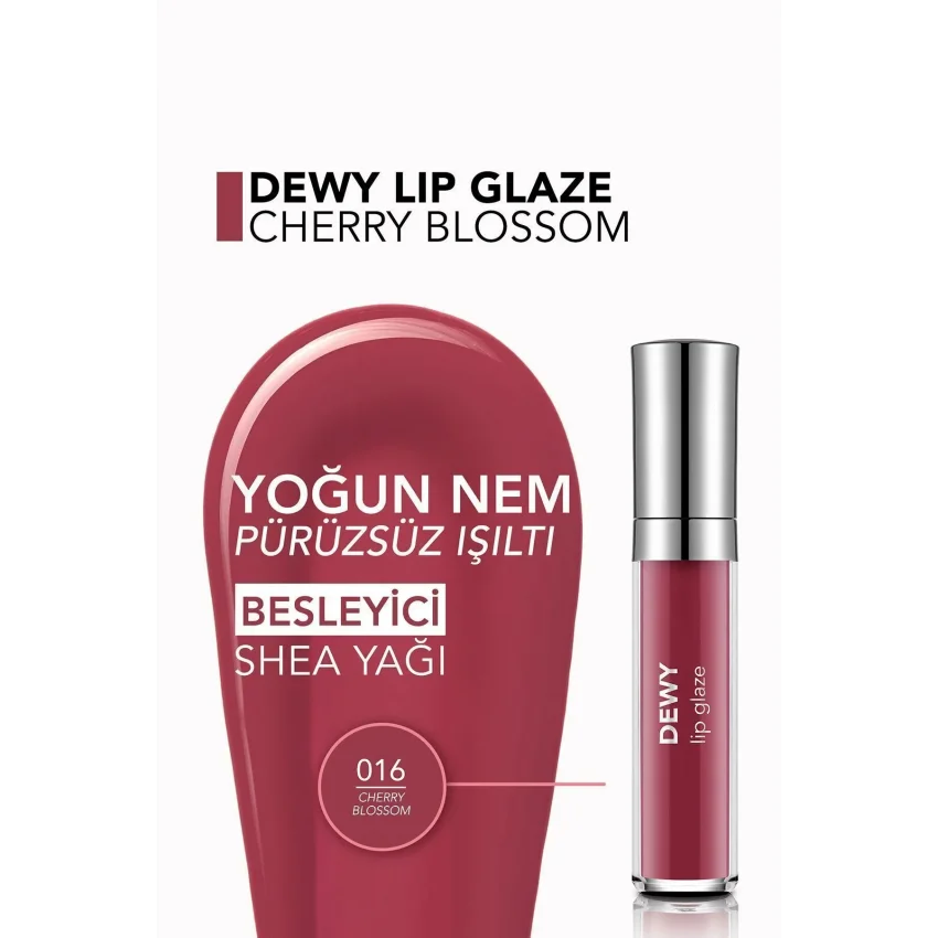 Flormar Dewy Lip Glaze Besleyici Dudak Parlatıcısı - 016 Cherry Blossom