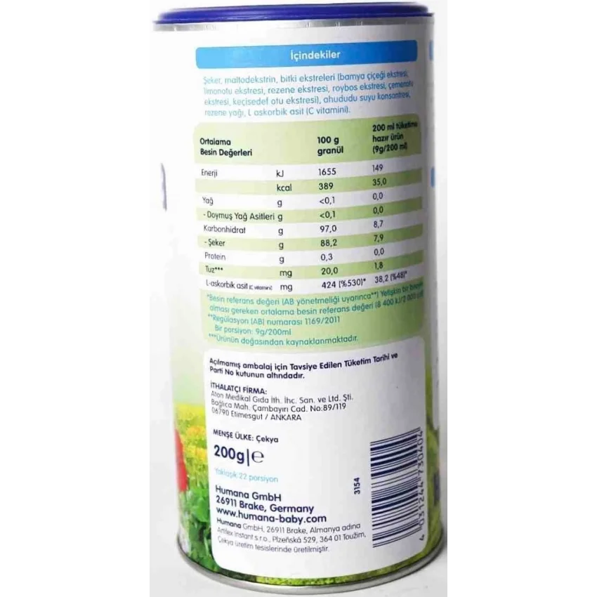 Humana Still Tee Emziren Anneler için Bitki Çayı 200 gr