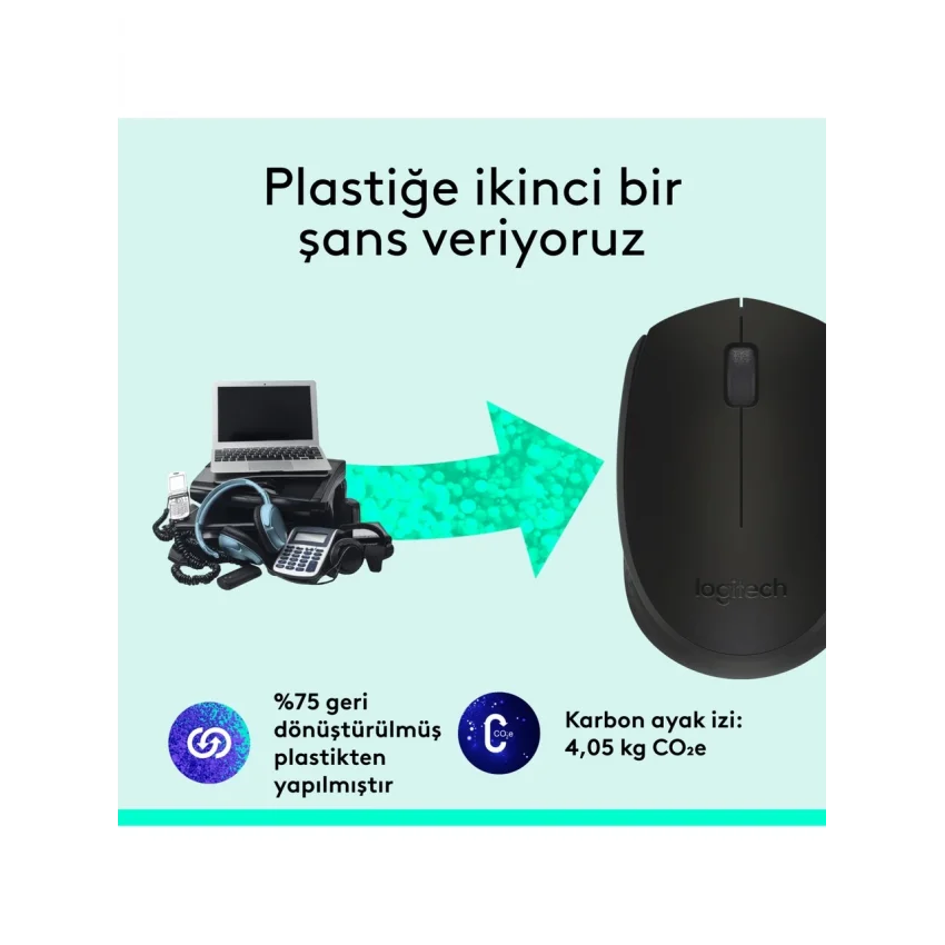 Logitech M171 Kablosuz Mouse Siyah 910-004424
