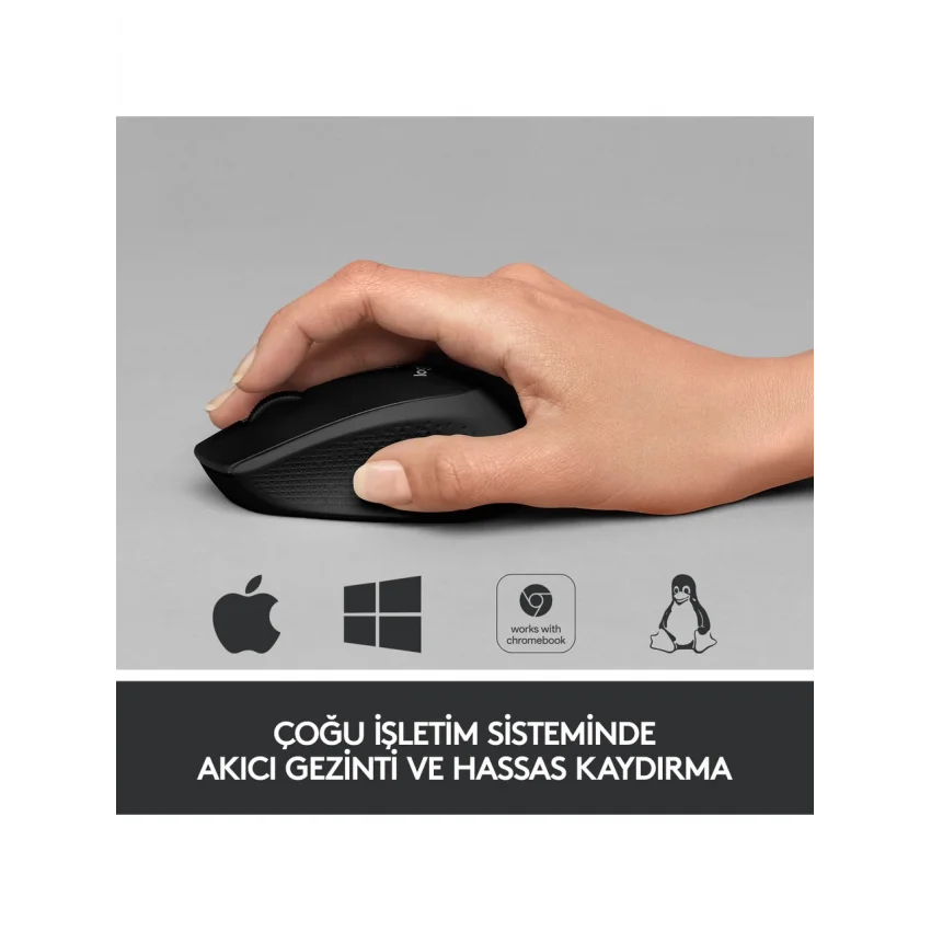 Logitech M330 Silent Plus Sessiz Kablosuz Mouse Siyah 910-004909