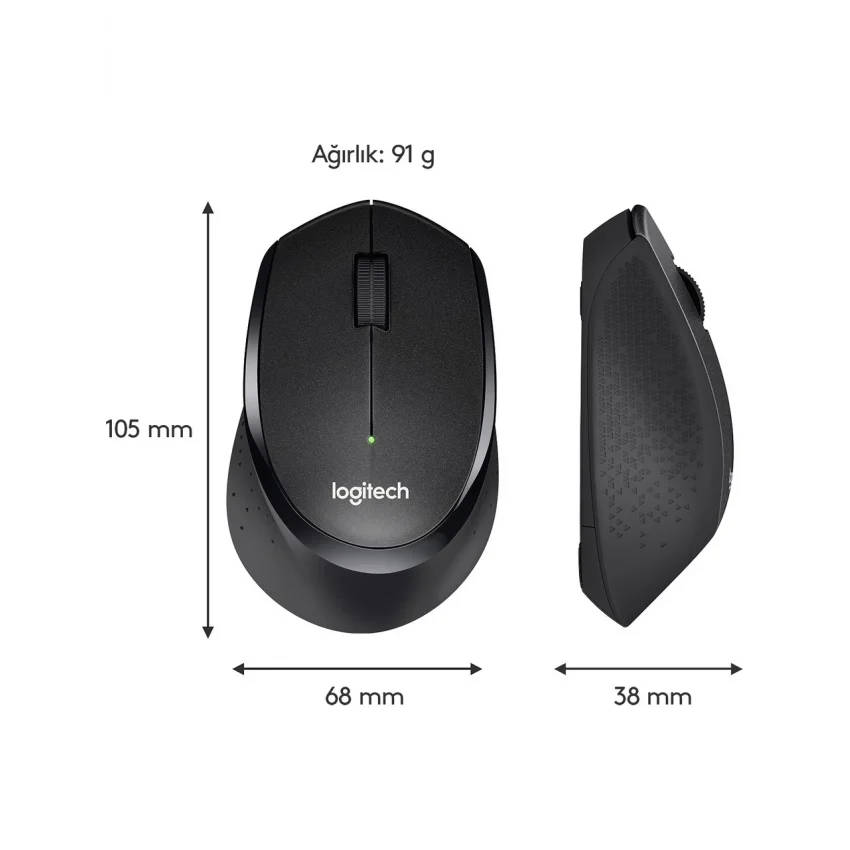 Logitech M330 Silent Plus Sessiz Kablosuz Mouse Siyah 910-004909