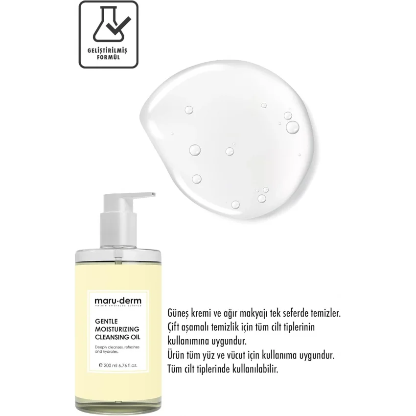 Maruderm Gentle Moisturizing Yüz ve Vücut için Yağ Bazlı Temizleyici 200 ml