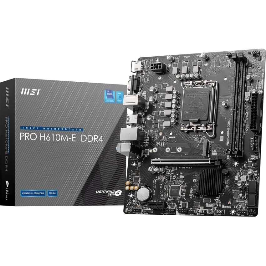 MSI PRO H610M-E DDR4 Intel H610 LGA 1700 3200MHz Anakart