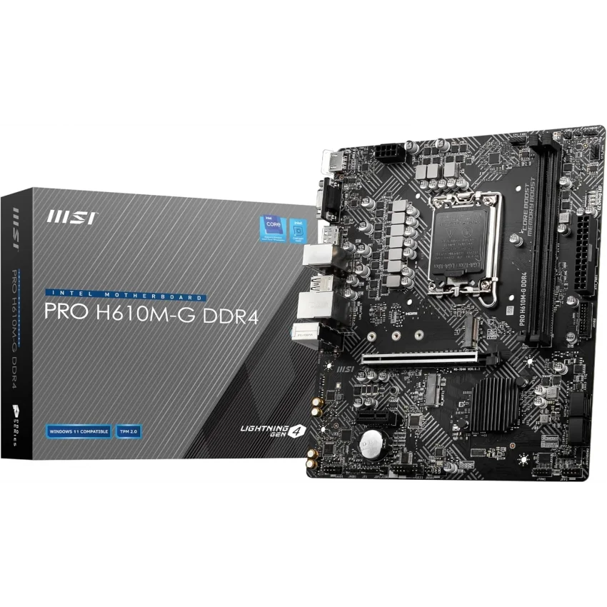 MSI Pro H610M-G Intel LGA1700 DDR4 Micro ATX Anakart