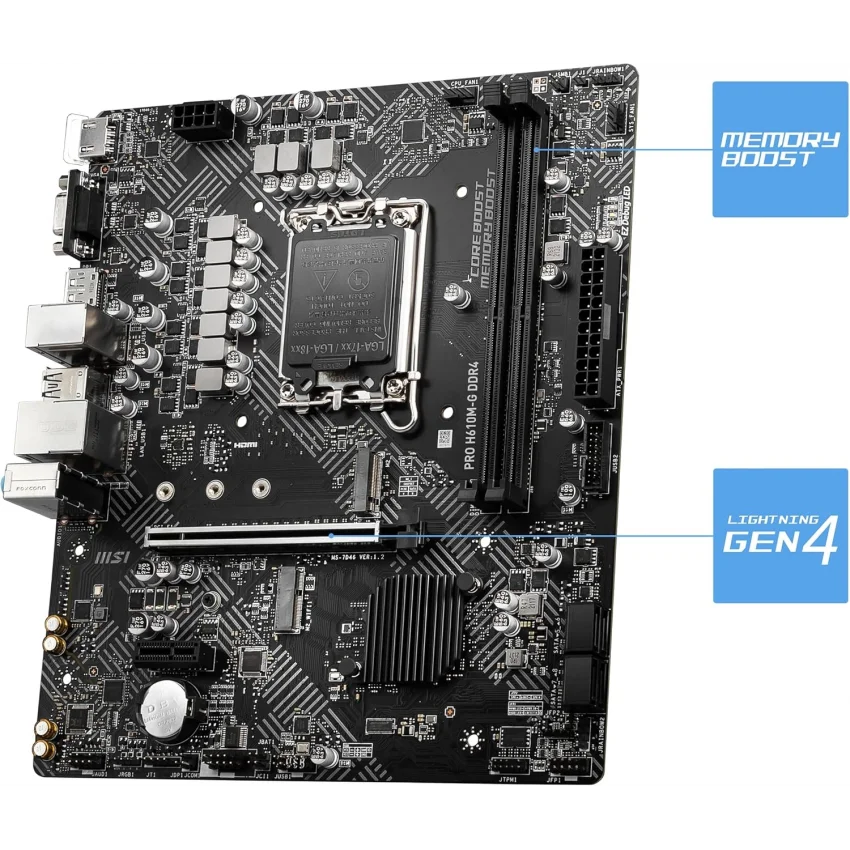MSI Pro H610M-G Intel LGA1700 DDR4 Micro ATX Anakart