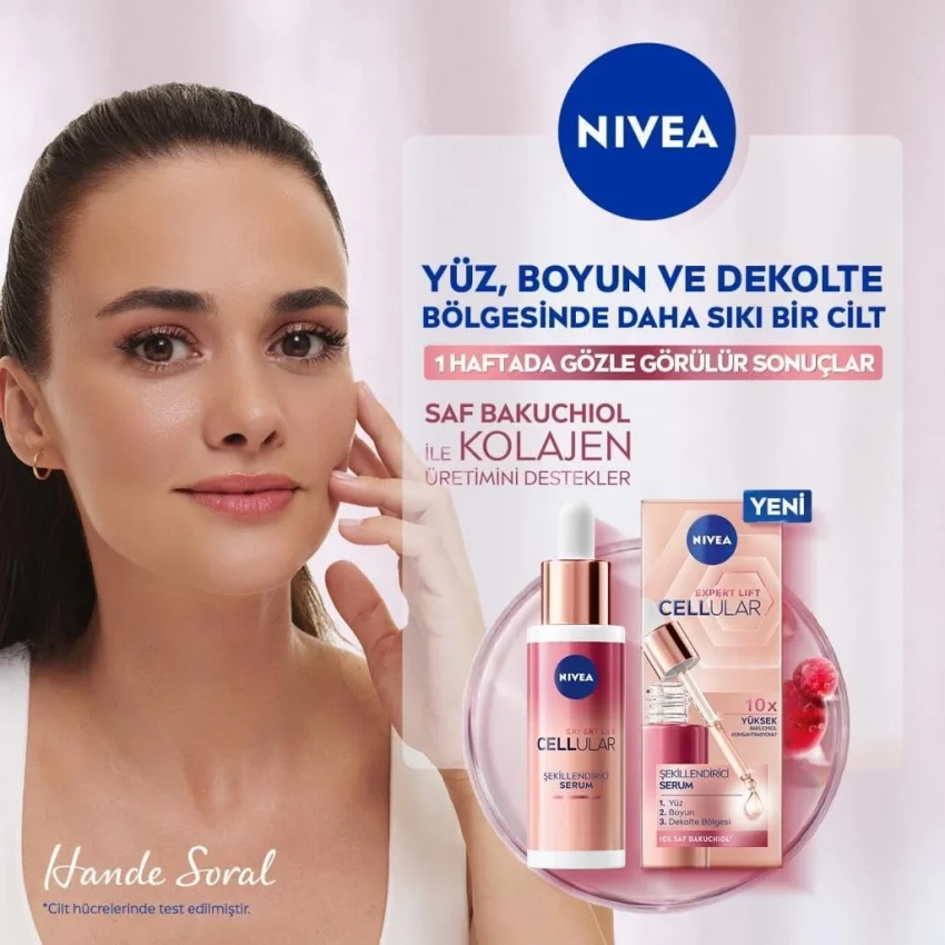 Nivea Cellular Expert Lift Doğal Retinol Alternatifi Saf Bakuchiol İçeren, Kolajen Tetikleyici Kırışıklık Karşıtı Cilt Serumu 30 ml