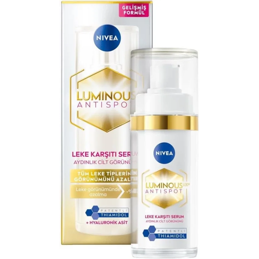 Nivea Luminous630 Thiamidol Etkili Leke Karşıtı Cilt Serumu 30ml, Hyaluronik Asit, Cilt Tonu Eşitleyici, Aydınlatıcı