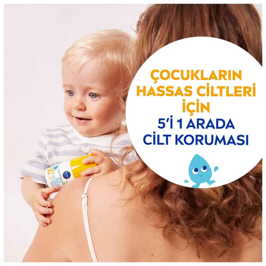 Nivea Sun Çocuklar İçin Hassas Koruma Güneş Koruyucu Roll-On 50ML, SPF50, Uva Uvb Koruması, Suya Dayanıklı