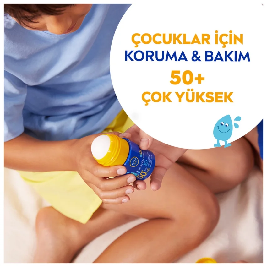Nivea Sun Çocuklar İçin Hassas Koruma ve Bakım Güneş Koruyucu Roll-On 50ML, SPF50, Uva Uvb Koruması, Suya Dayanıklı