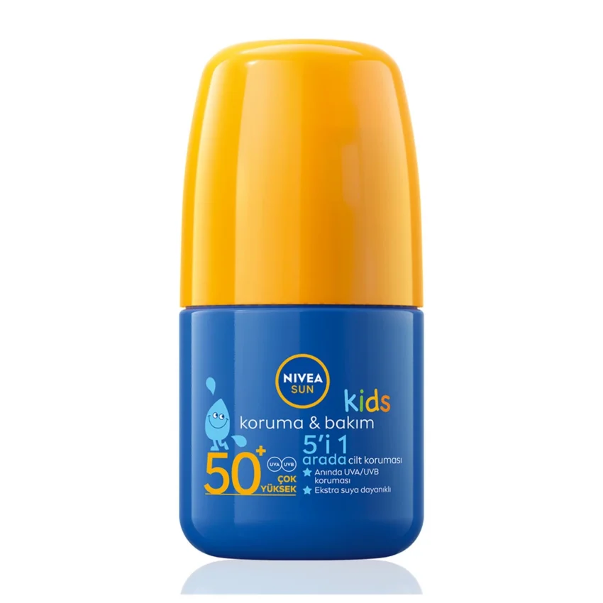 Nivea Sun Çocuklar İçin Hassas Koruma ve Bakım Güneş Koruyucu Roll-On 50ML, SPF50, Uva Uvb Koruması, Suya Dayanıklı