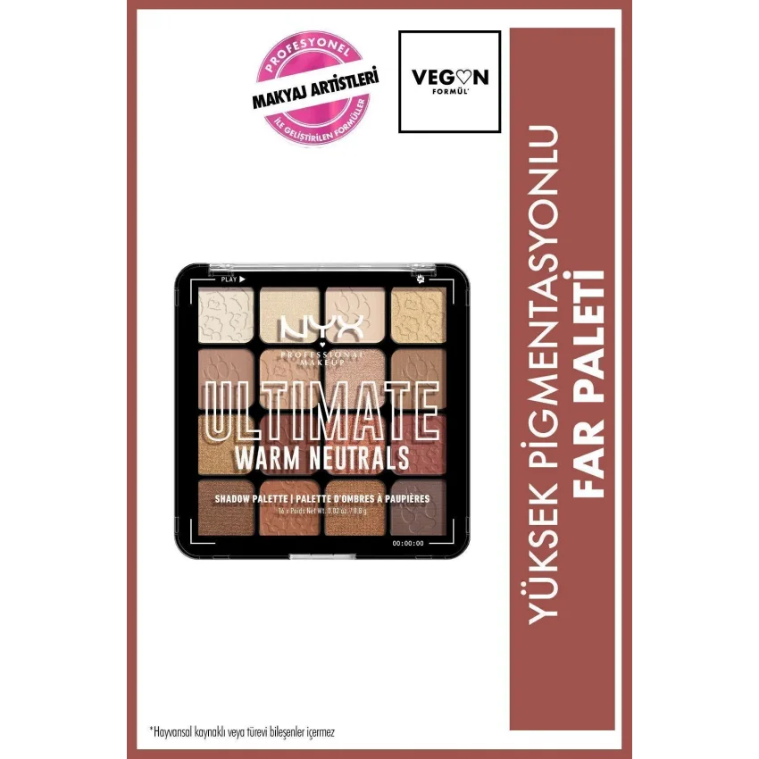 NYX Professional Makeup Ultimate Shadow Palette - Warm Neutrals Göz Farı Paleti