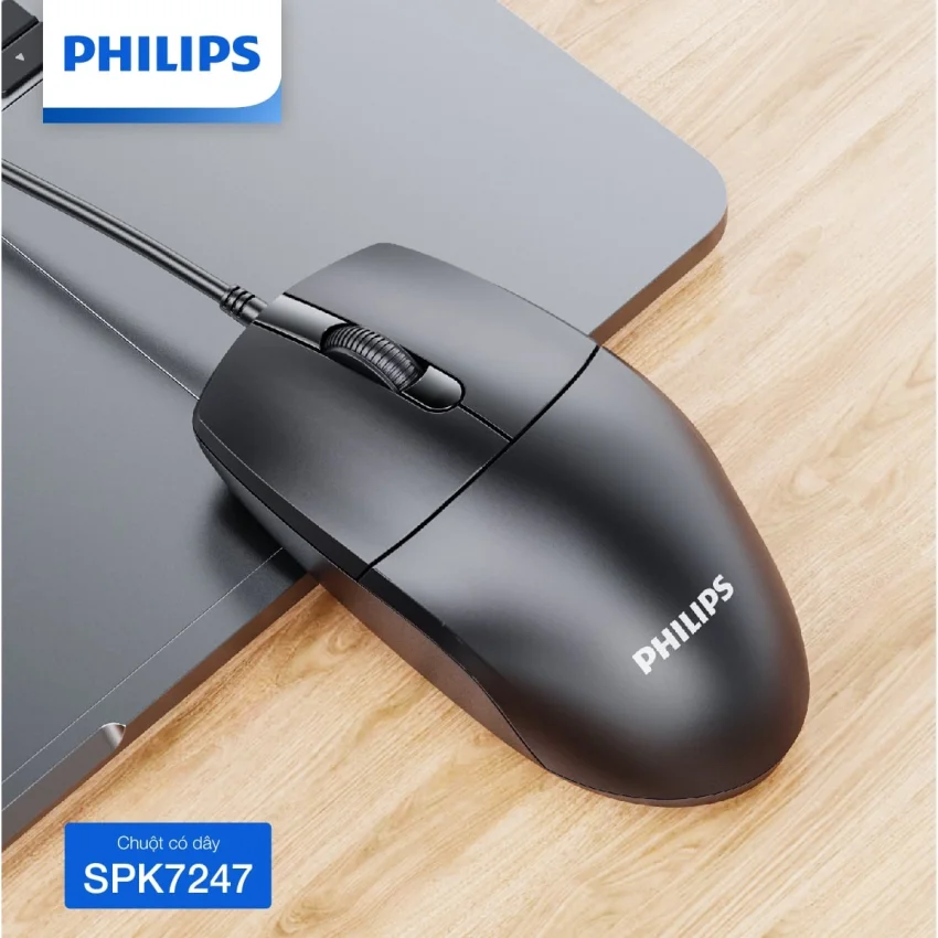 Philips Kablolu Optik Mouse 1200 DPI Siyah | SPK7247
