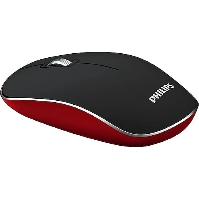 Philips Kablosuz Sessiz Optik Mouse 1600DPI Kırmızı & Siyah SPK7323HS-93