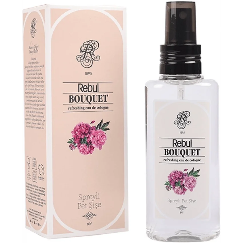 Rebul Bouquet Kolonya, Pet Şişe Sprey, 125 ml