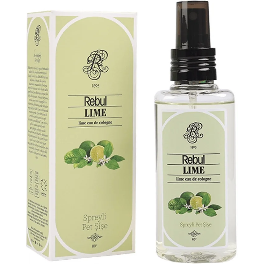 Rebul Lime Yeşil Limon Kolonyası, Pet Şişe Sprey, 125 ml