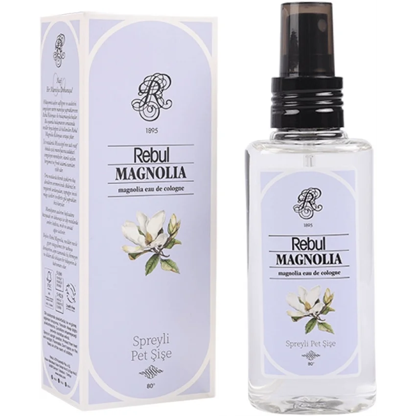 Rebul Magnolia Manolya Kolonya, Pet Şişe Sprey, 125 ml
