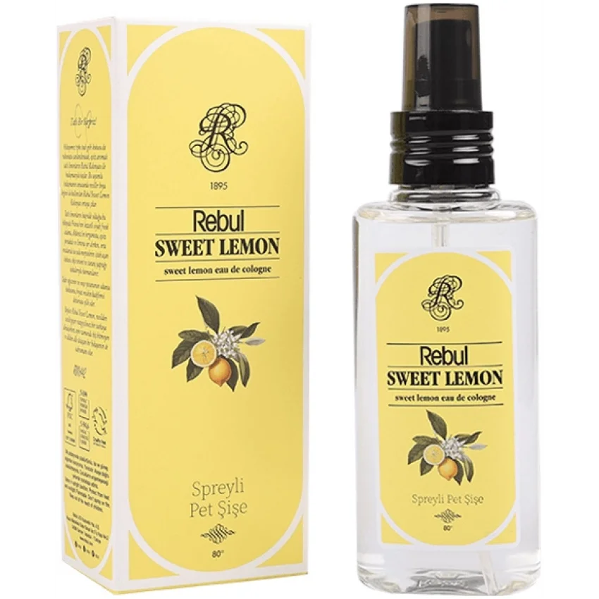 Rebul Sweet Lemon Kolonya, Pet Şişe Sprey, 125 ml