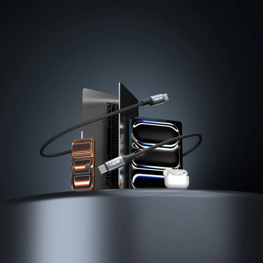 S-link 60W Type-C to Type-C PD Örgülü Şarj Kablosu 1.2m | Armor CC-01