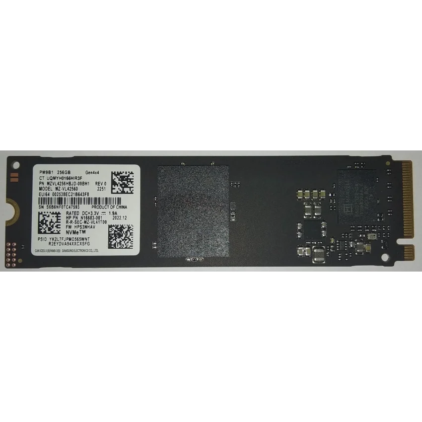 Samsung PM9B1 256 gb M2 Gen 4x4 Nvme 2280 SSD Disk MZ-VL42560 (Kutusuz)