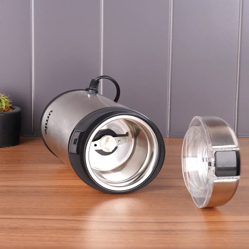 Umie Kahve ve Baharat Öğütücü Paslanmaz Çelik, 65 gr Kapasite, Siyah 160 w, KB-U52