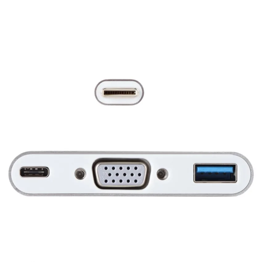 Vcom Type-C Hub 3-in-1 VGA USB 3.0 60W PD Çevirici | CU426M
