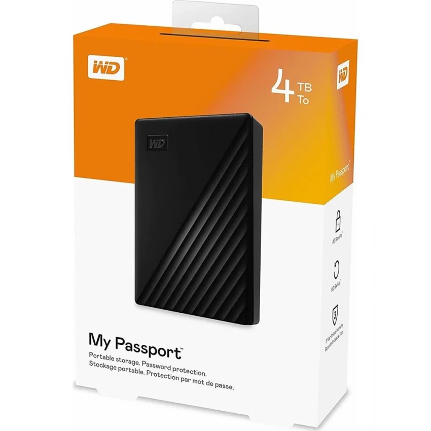 WD My Passport 4TB 2.5 Taşınabilir Harddisk | WDBPKJ0040BBK