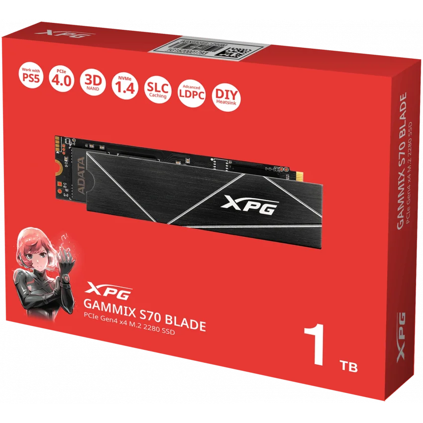 XPG GAMMIX S70 BLADE 1TB NVMe PCIe Gen4x4 SSD